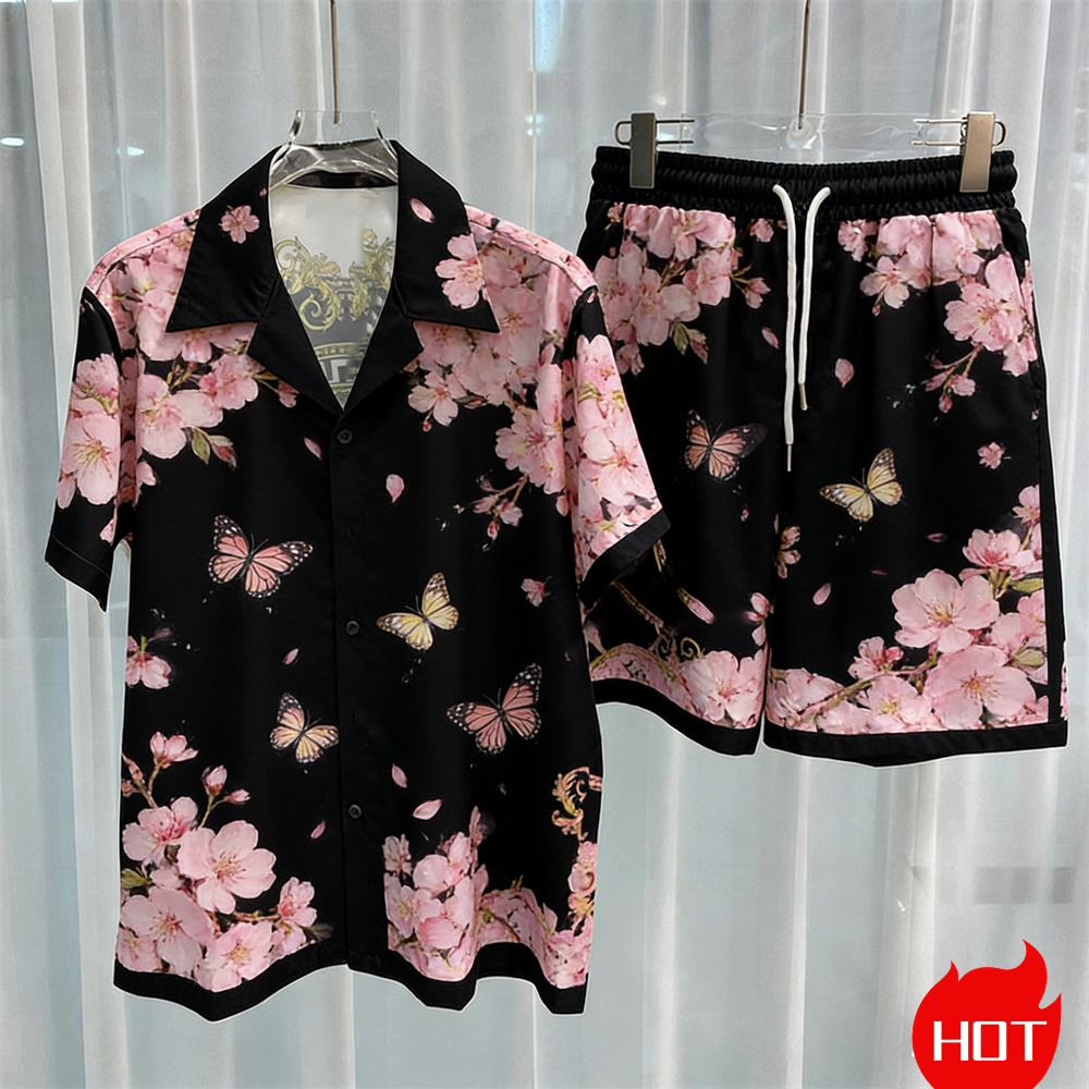 Summer Clothing Types - Digitaal geprinte heren set mode tweedelig