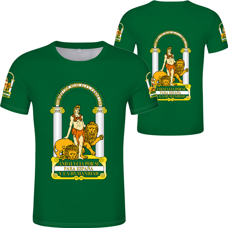 Summer Clothing In Spanish - Andalusia Spanje Vlag Grafische T-Shirts Voor