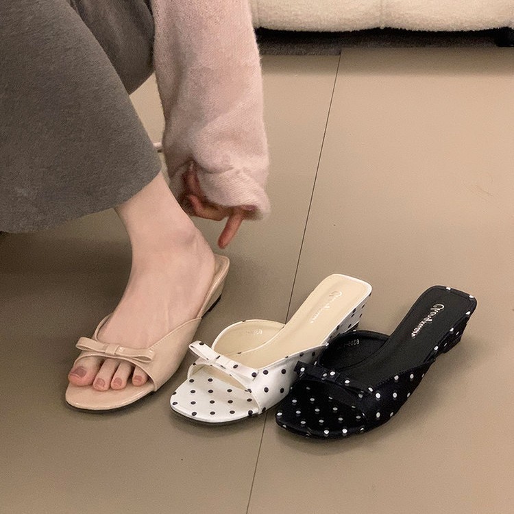 Summer Light Clothing - 2026 Nieuwe Polka Dot Wiggen Hakken