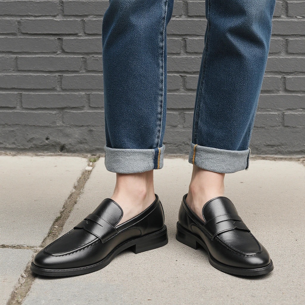 Heren zwarte penny loafers, kl - Summer Clothing Office recensie en prijs