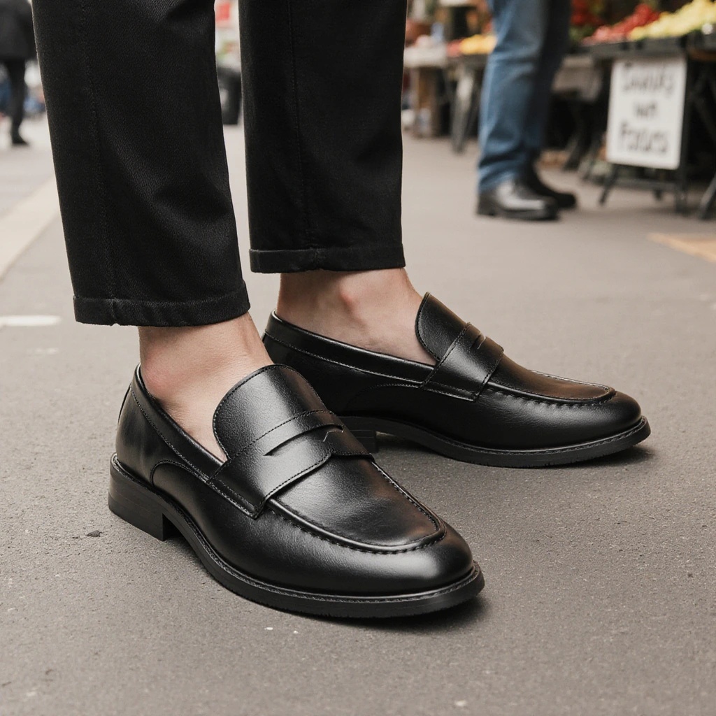 Heren zwarte penny loafers, kl - Summer Clothing Office recensie en prijs