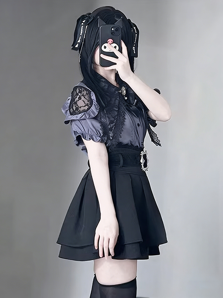 Gothic-stijl shirt met blote s - Summer Goth Clothing recensie en prijs