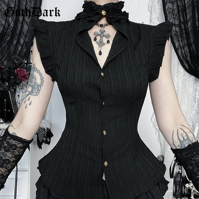 Goth Dark 90s Grunge Single Br - Summer Goth Clothing recensie en prijs