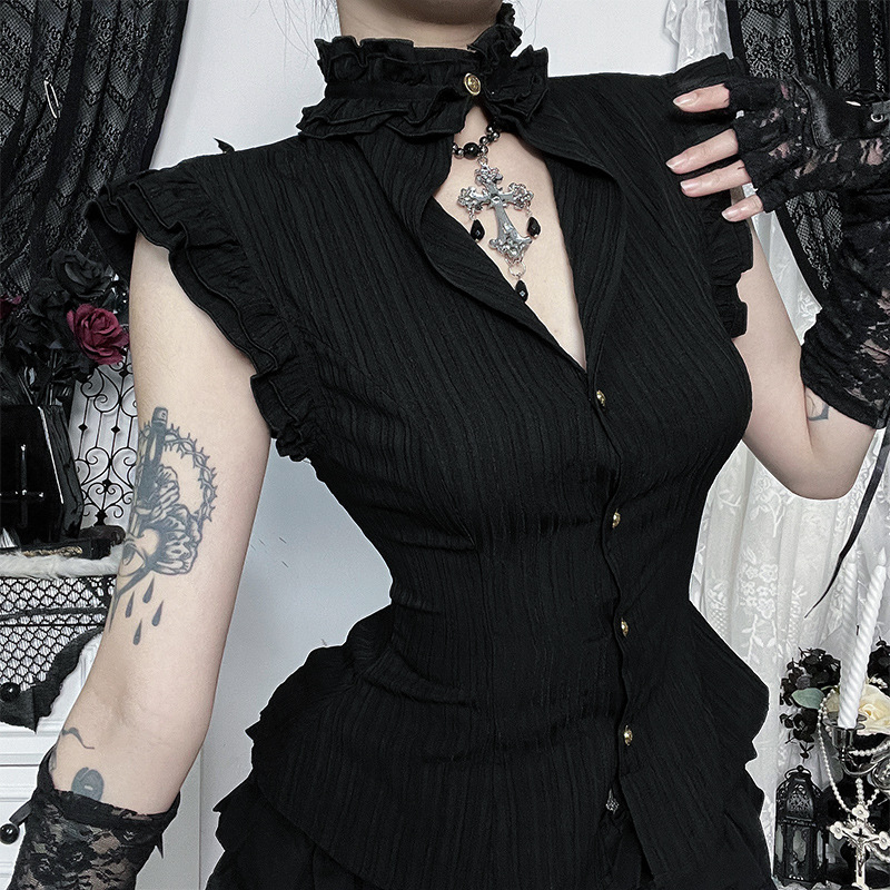 Goth Dark 90s Grunge Single Br - Summer Goth Clothing recensie en prijs