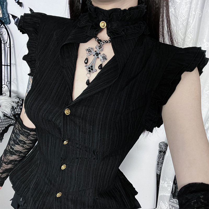 Goth Dark 90s Grunge Single Br - Summer Goth Clothing recensie en prijs