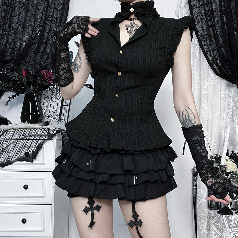 Goth Dark 90s Grunge Single Br - Summer Goth Clothing recensie en prijs