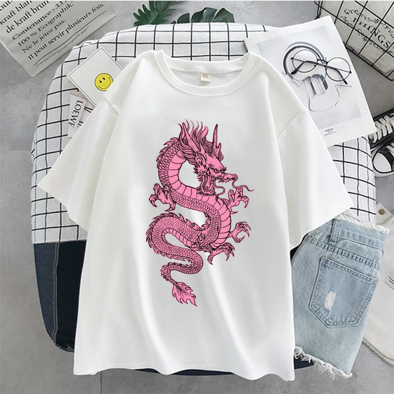Vrouwen T-shirts Roze Draak To - Summer Goth Clothing recensie en prijs