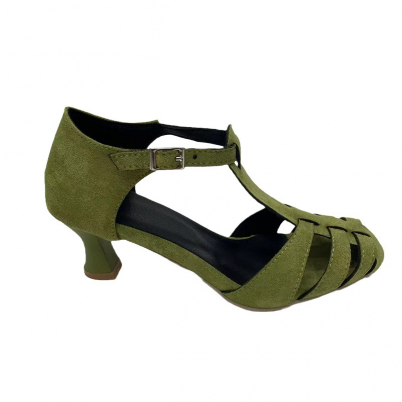 Dames Groene Suède Kitten Heel - Summer Clothing Dress recensie en prijs