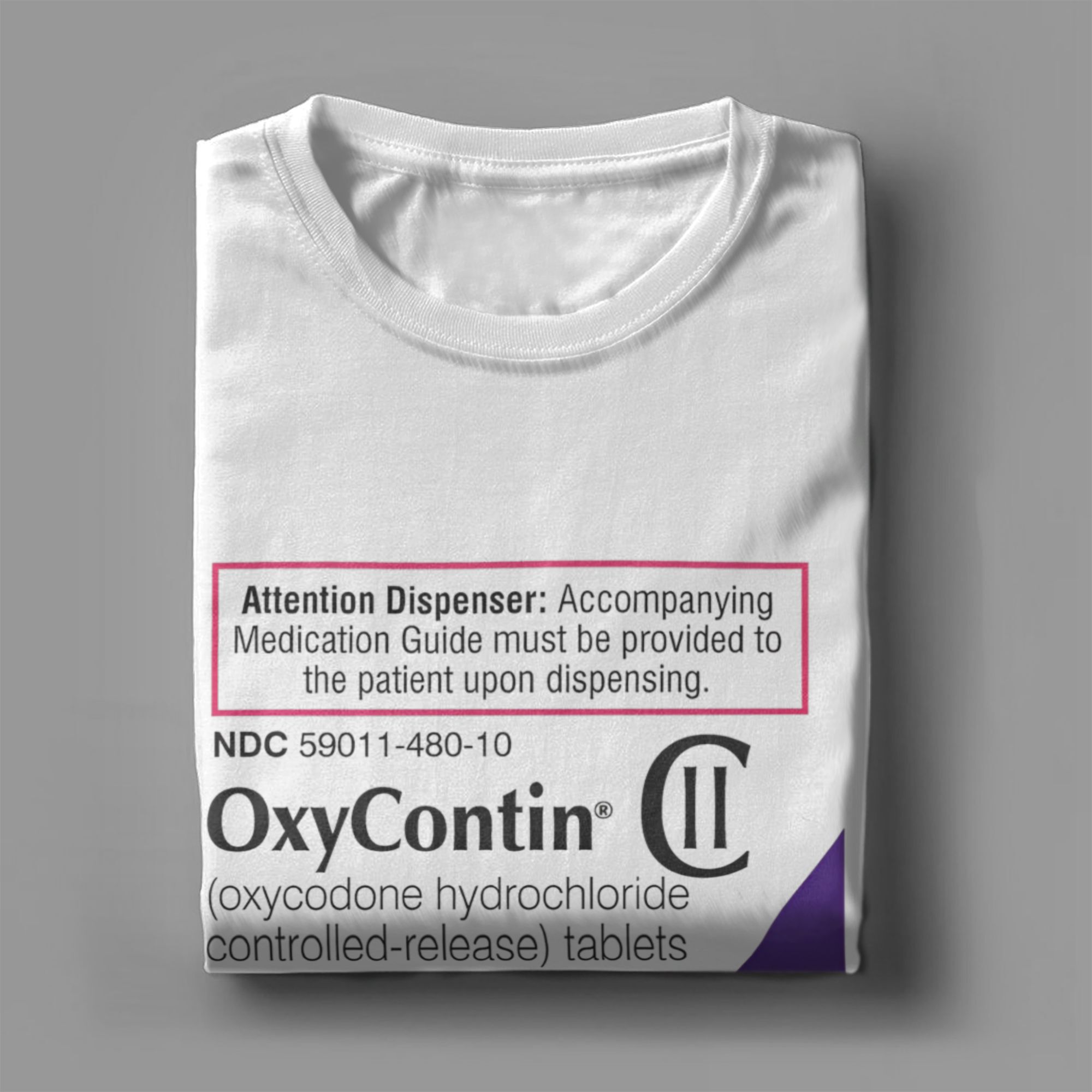 Oxycontin 80mg Label heren T-s - Summer Clothing Label recensie en prijs
