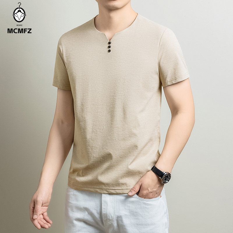 Basic Henley T-shirt voor here - Summer Clothing Office recensie en prijs