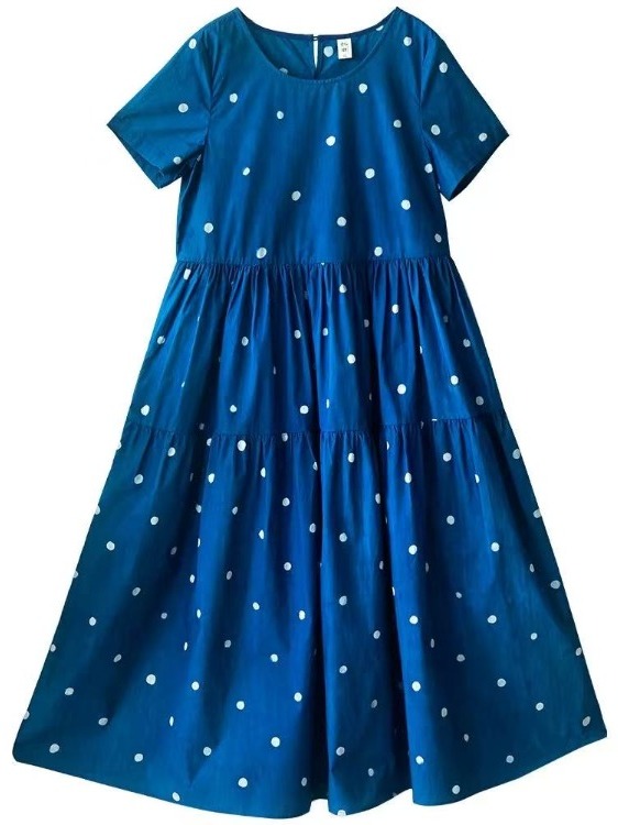 Blauwe jurk van puur katoen me - Summer Clothing Label recensie en prijs